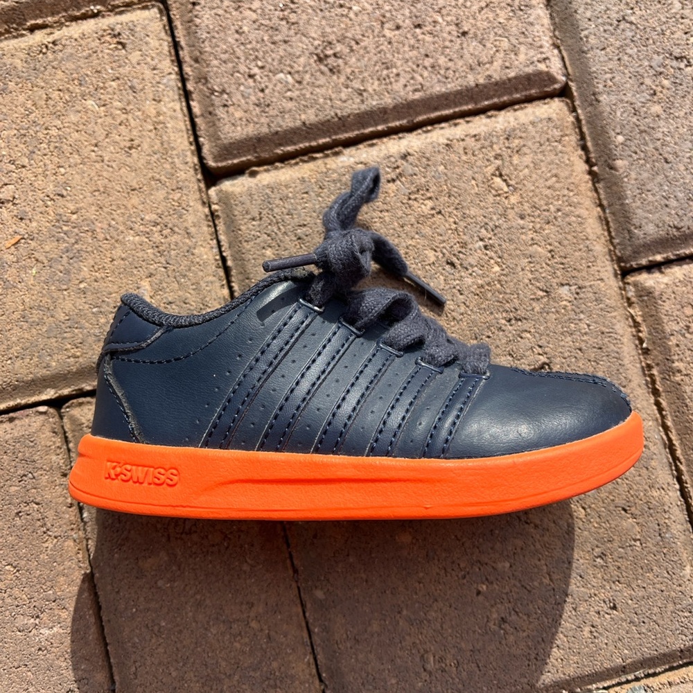 K-Swiss Navy and Orange Sneakers